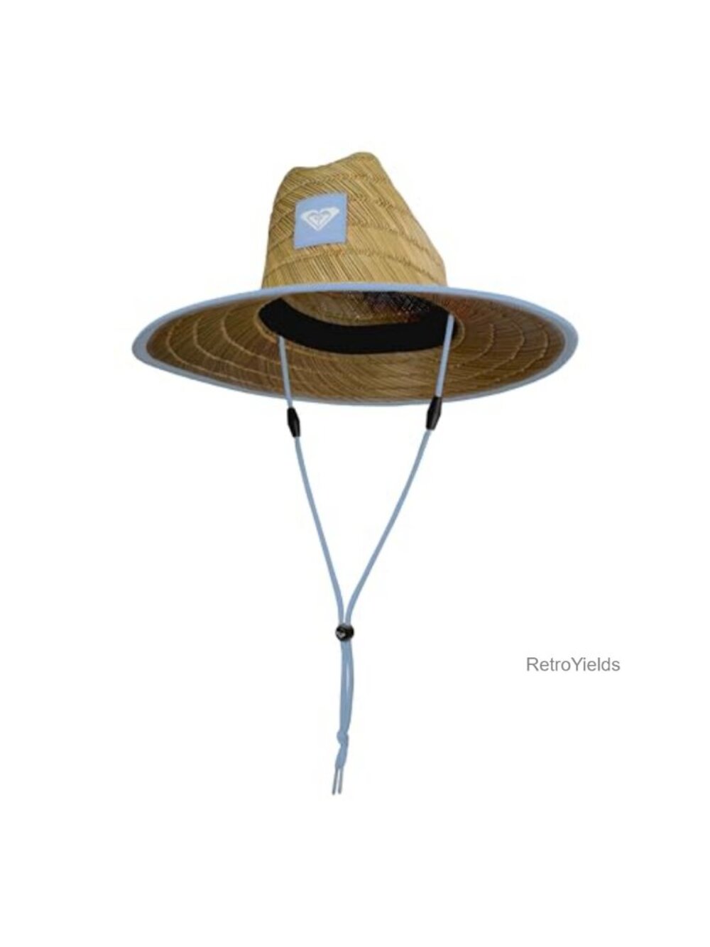 Girls Straw Panama Hat Wide Brim Sun Protection Beach Vacation Adjustable